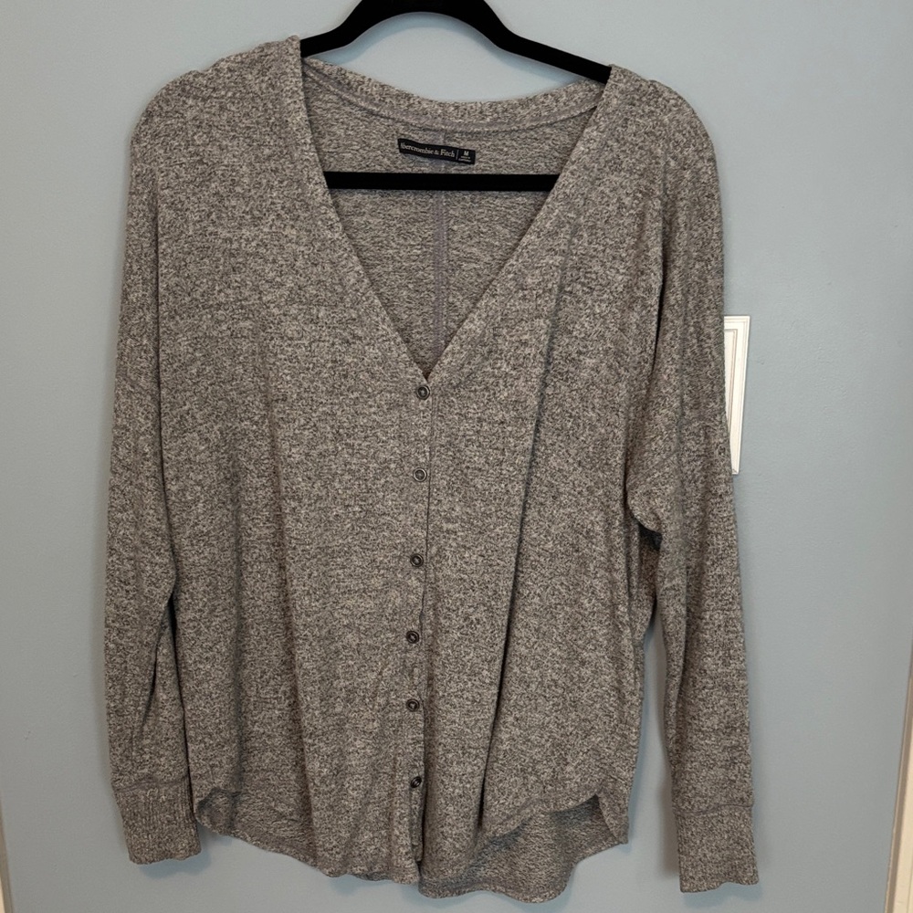 Abercrombie & Fitch Heather Gray Cardigan